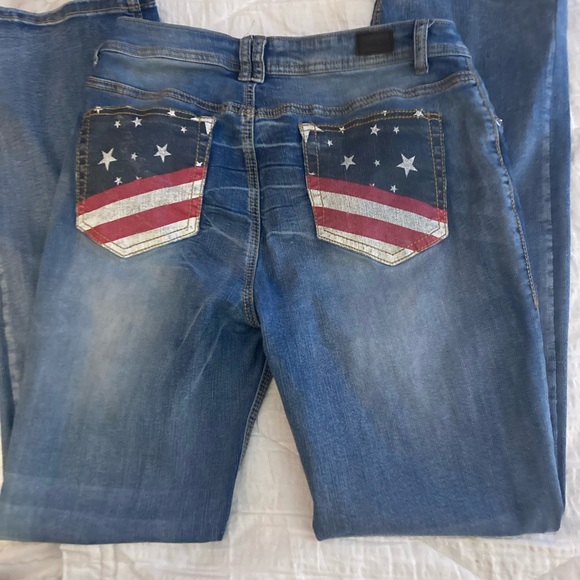 FLAMINGALS Flamingo Patriotic Jeans (L) - Picture 3 of 11